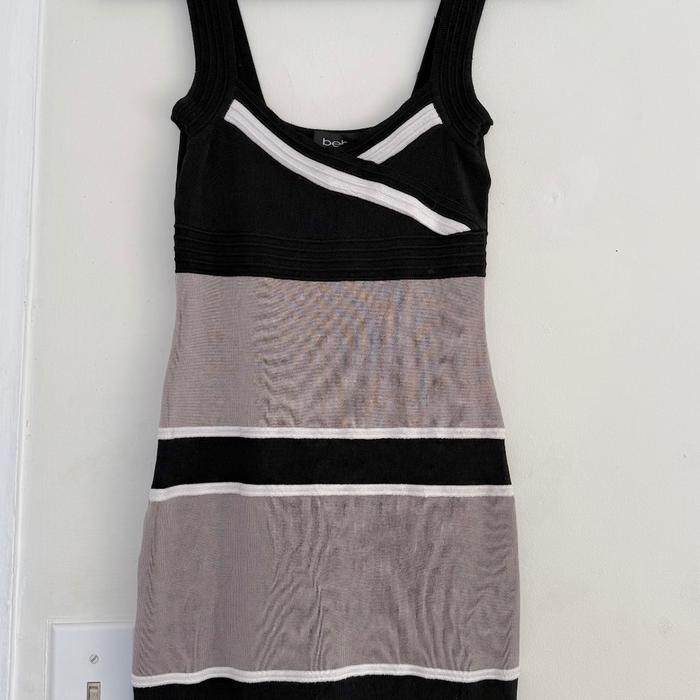 y2k BEBE bandage bodycon knit mini dress